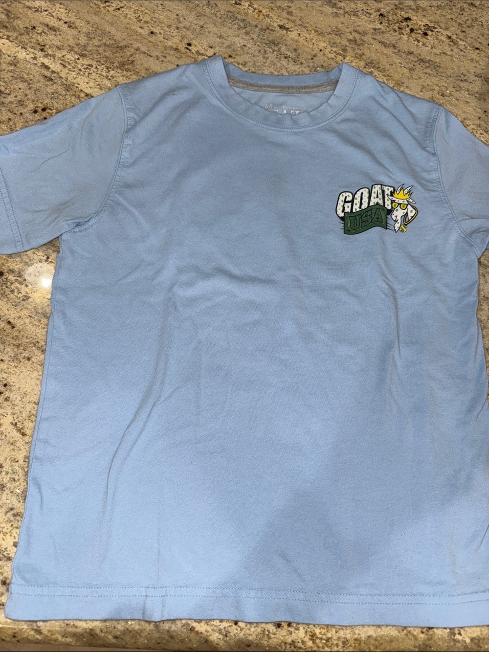 GOAT Light Blue Short Sleeve Crewneck Youth Medium